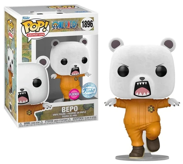 ONE PIECE - POP Animation N° 1896 - Bepo FLOCKED