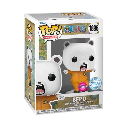 ONE PIECE - POP Animation N° 1896 - Bepo FLOCKED