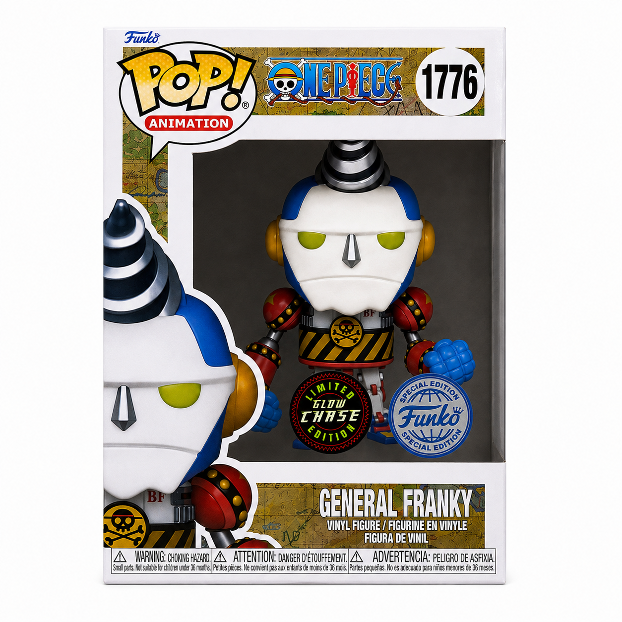 ONE PIECE - POP Animation N° 1776 - General Franky avec Chase (GW)