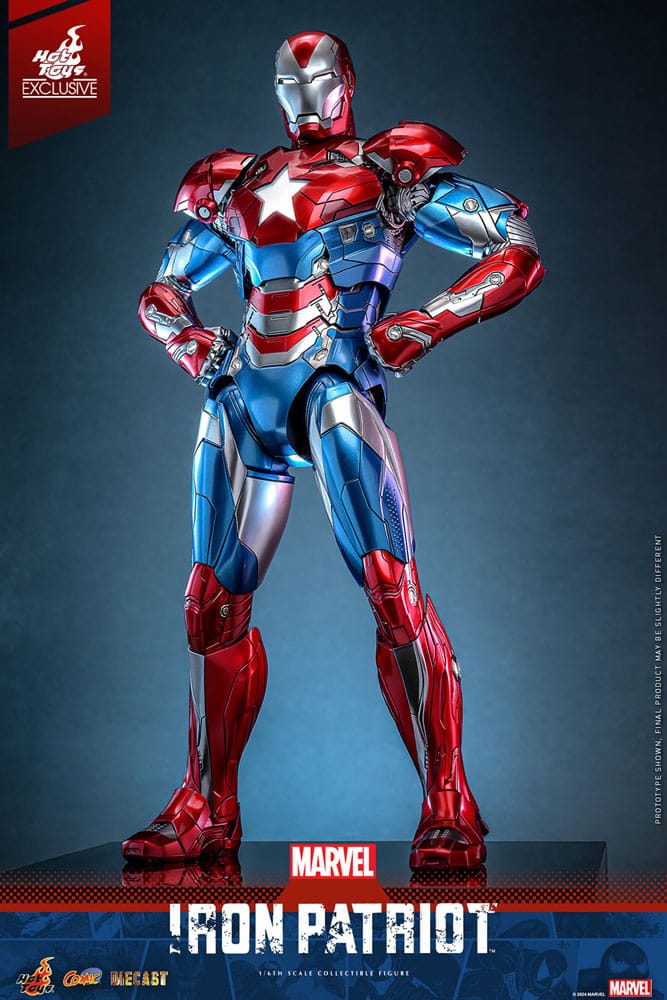 Marvel figurine Comic Masterpiece Diecast 1/6 Iron Patriot Hot Toys Exclusive 32 cm