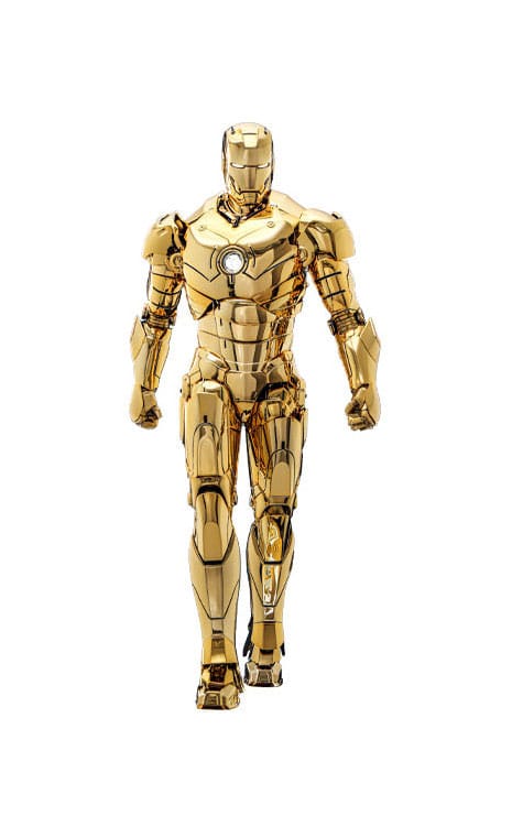 Iron Man figurine Movie Masterpiece Diecast 1/6 Iron Man Mark III (Gold Color Version) Hot Toys Exclusive 33 cm