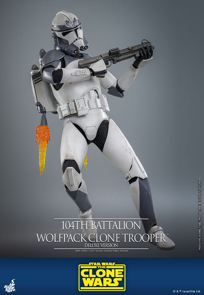 Star Wars The Clone Wars figurine 1/6 104th Battalion Wolfpack Clone Trooper Deluxe Version 30 cm