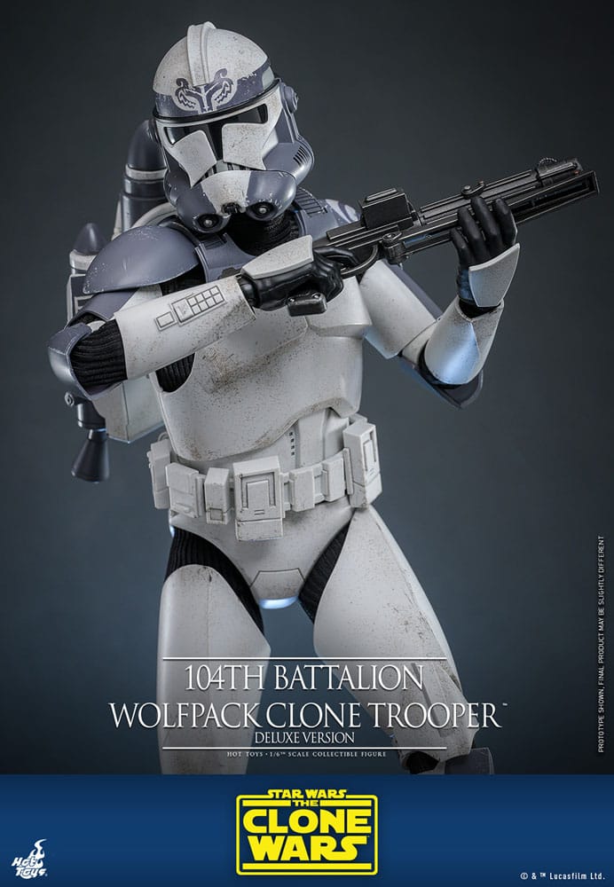 Star Wars The Clone Wars figurine 1/6 104th Battalion Wolfpack Clone Trooper Deluxe Version 30 cm