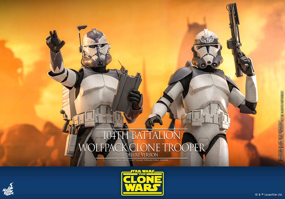 Star Wars The Clone Wars figurine 1/6 104th Battalion Wolfpack Clone Trooper Deluxe Version 30 cm