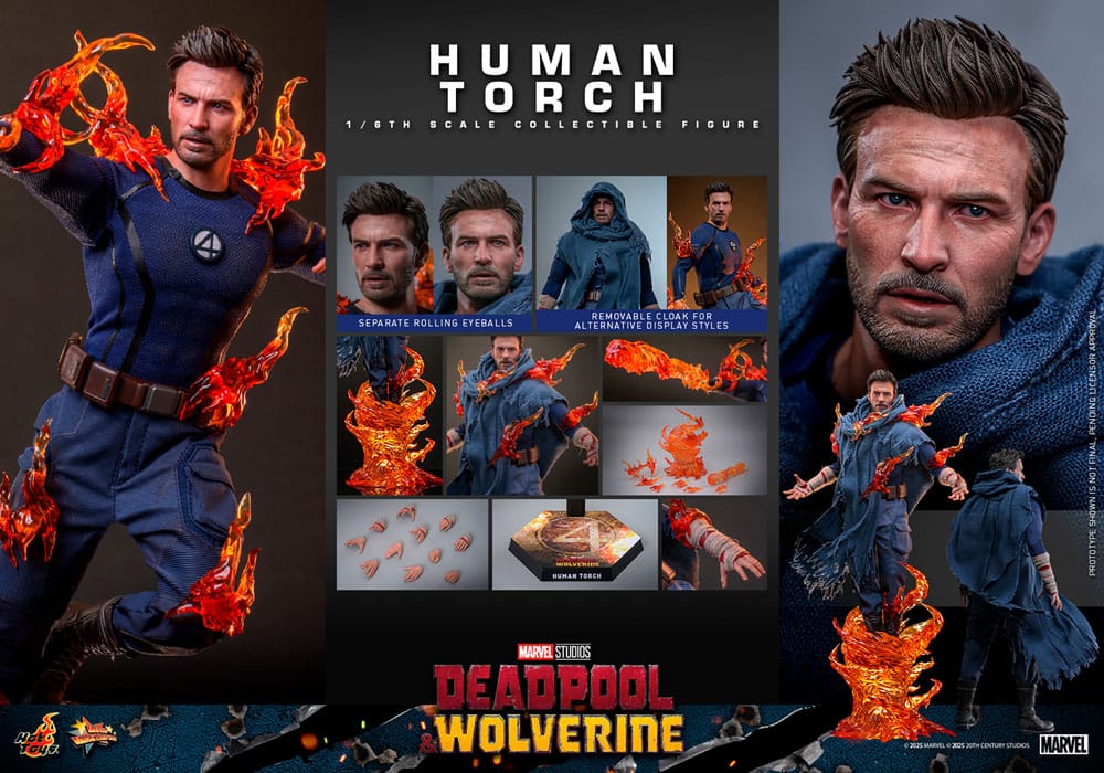 Deadpool & Wolverine Movie Masterpiece figurine 1/6 Human Torch 31 cm