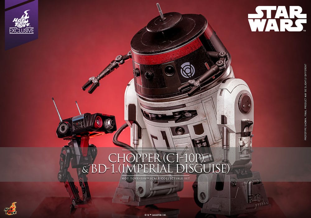 Star Wars figurine set 1/6 Chopper (C1-10P™) & BD-1™ (Imperial Disguise) 18 cm & 8 cm