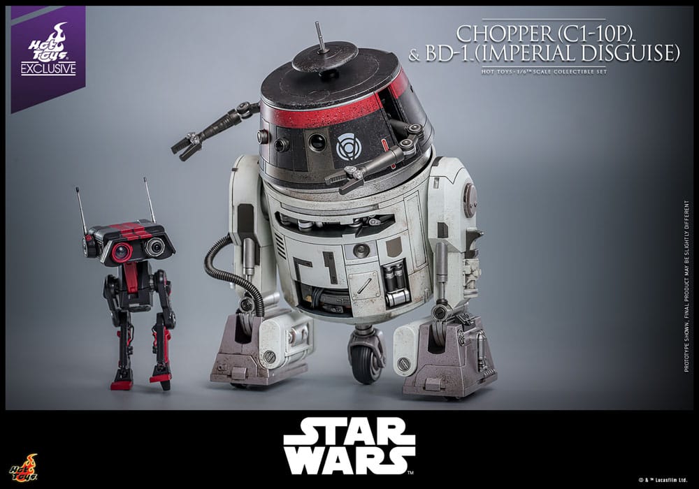 Star Wars figurine set 1/6 Chopper (C1-10P™) & BD-1™ (Imperial Disguise) 18 cm & 8 cm