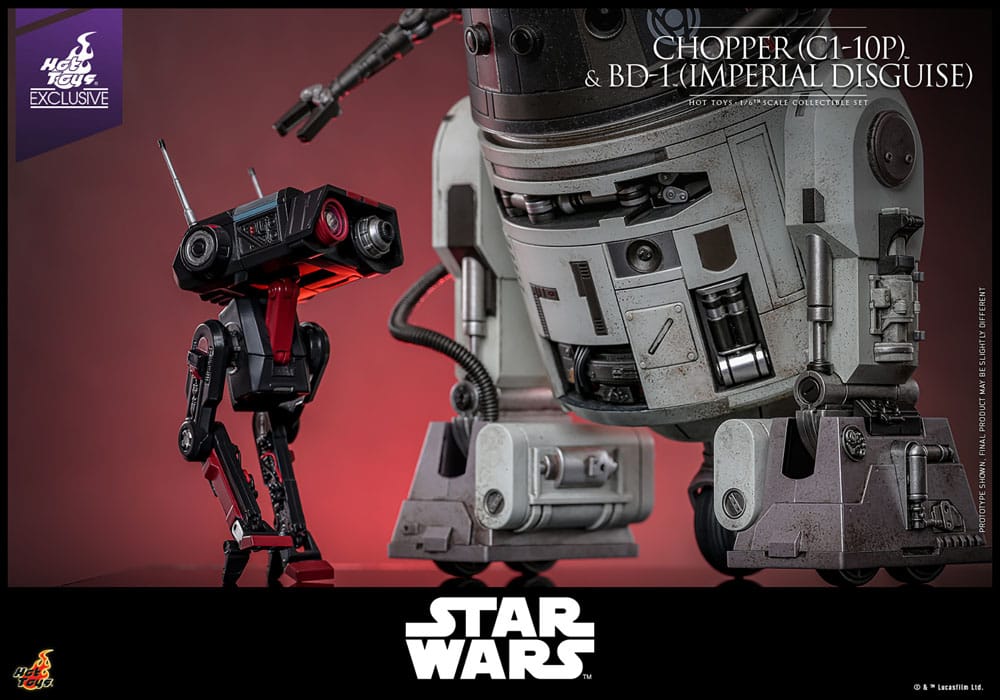 Star Wars figurine set 1/6 Chopper (C1-10P™) & BD-1™ (Imperial Disguise) 18 cm & 8 cm
