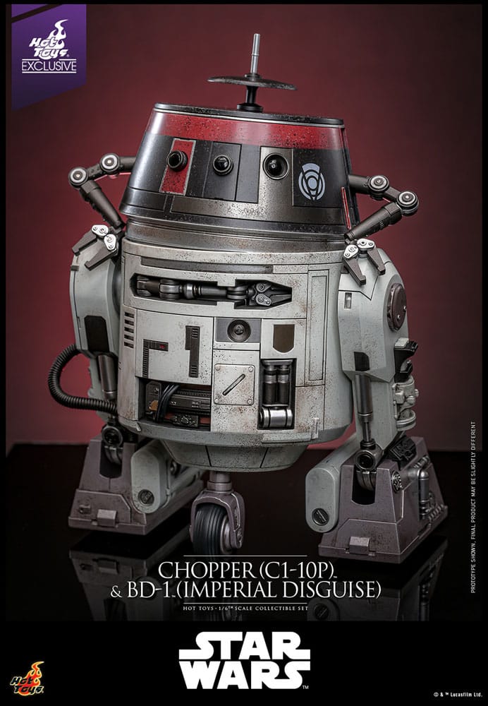 Star Wars figurine set 1/6 Chopper (C1-10P™) & BD-1™ (Imperial Disguise) 18 cm & 8 cm