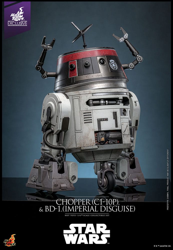 Star Wars figurine set 1/6 Chopper (C1-10P™) & BD-1™ (Imperial Disguise) 18 cm & 8 cm